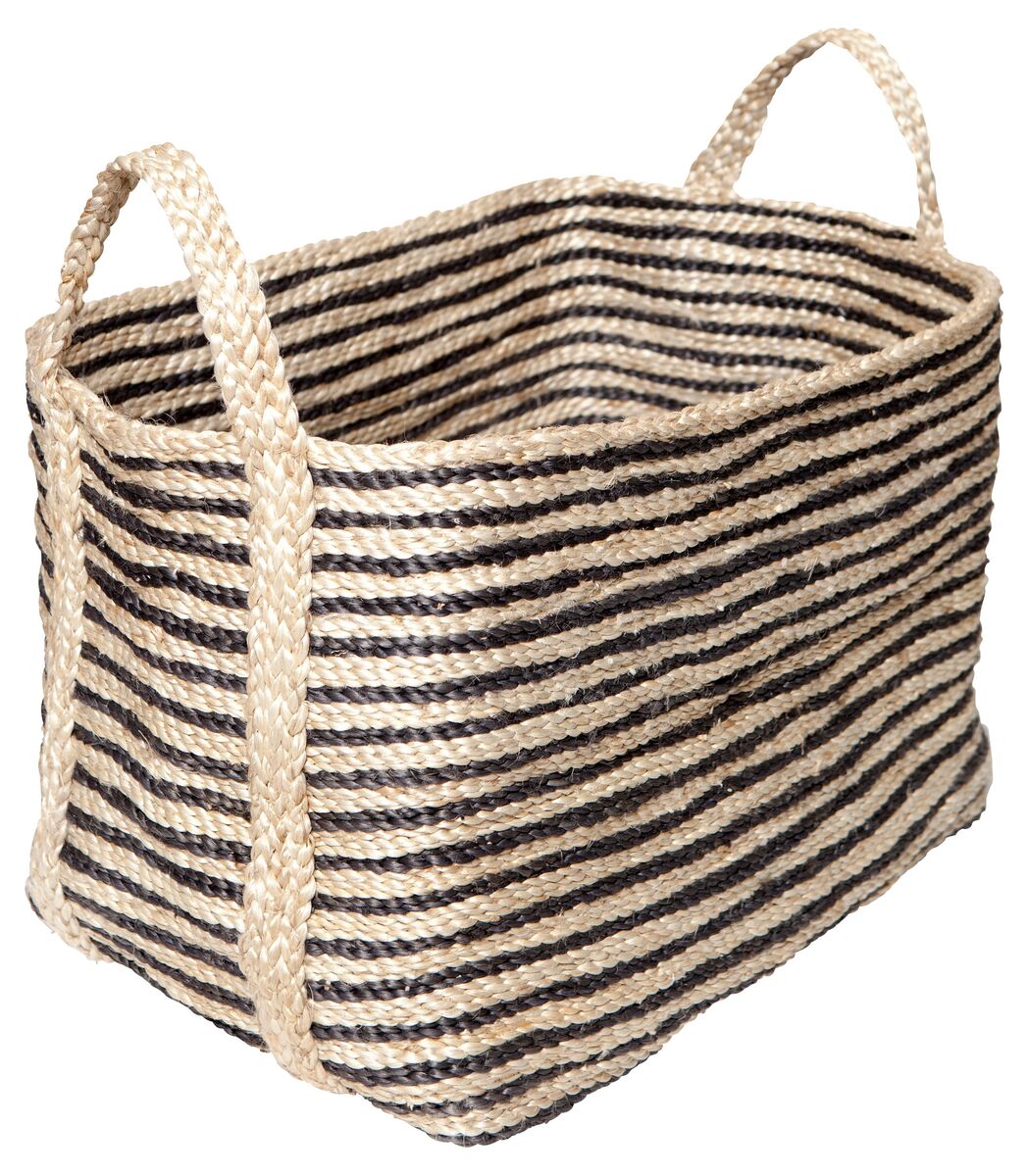 Oval Jute Baskets in Charcoal