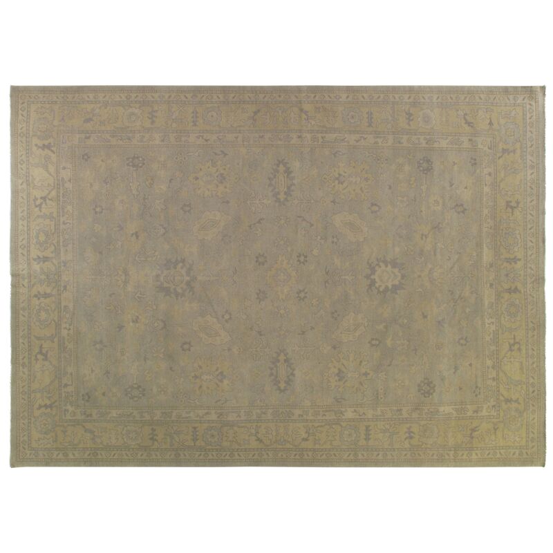 Stanimir Hand-Knotted Rug, Olive
