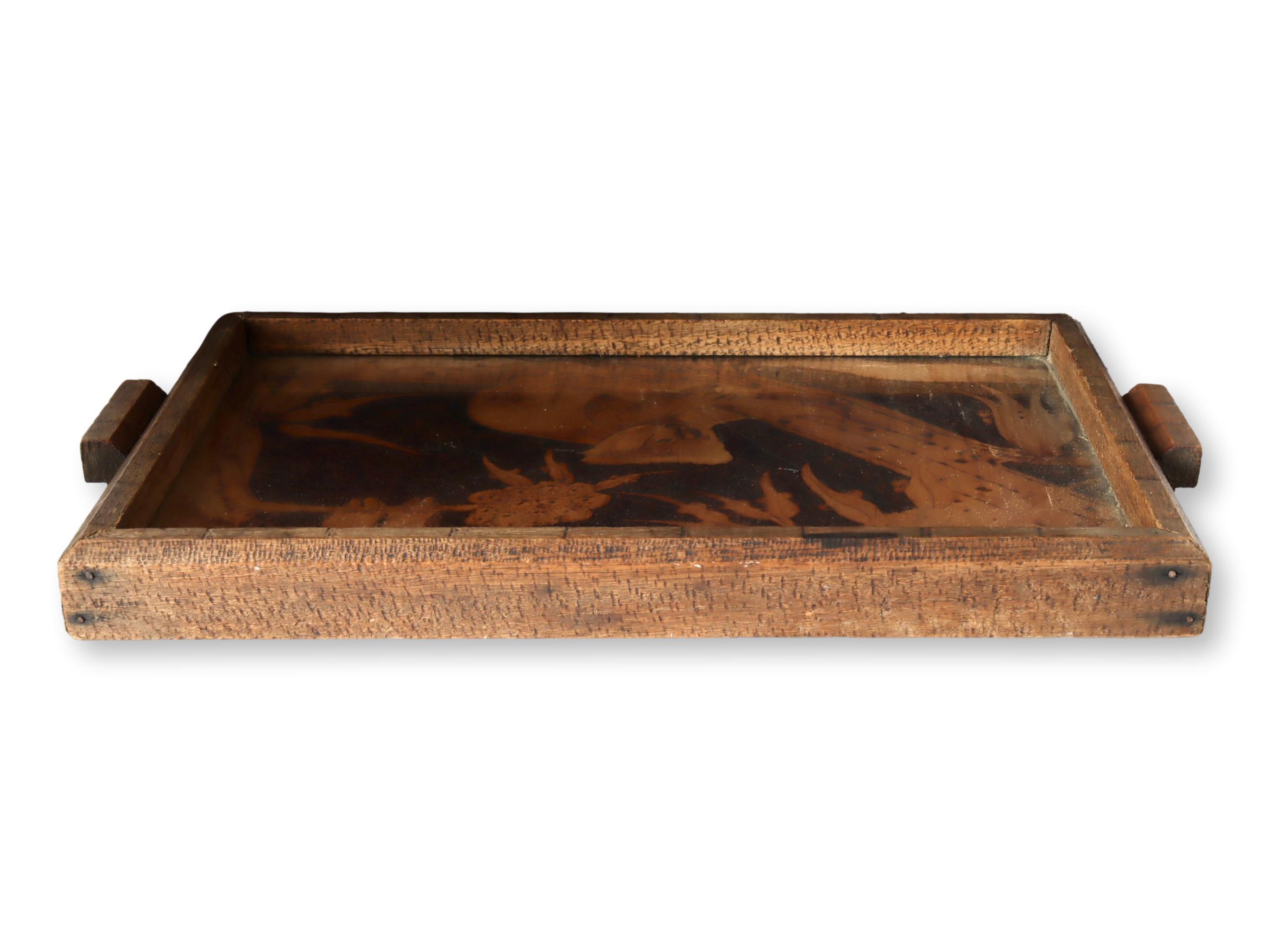 Midcentury Carved Serving Tray w/ Koala~P77670888
