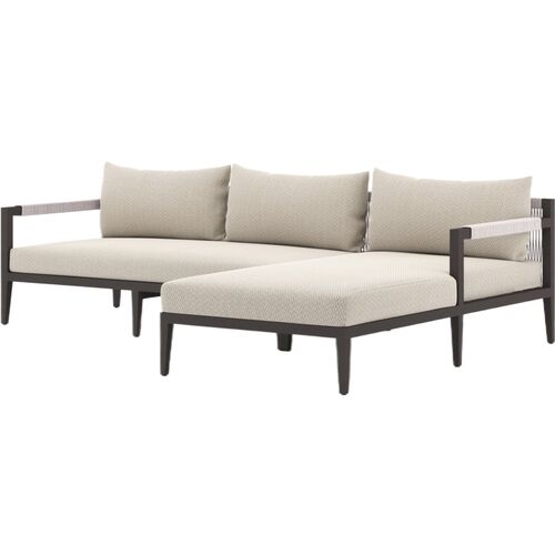 Jasper Outdoor Teak 2-Pc Sectional