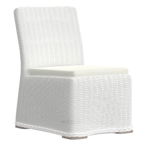 Bellhaven Outdoor Wicker Dining Side Chair, Sunbrella Bellhaven Outdoor Wicker Dining Side Chair, Sunbrella