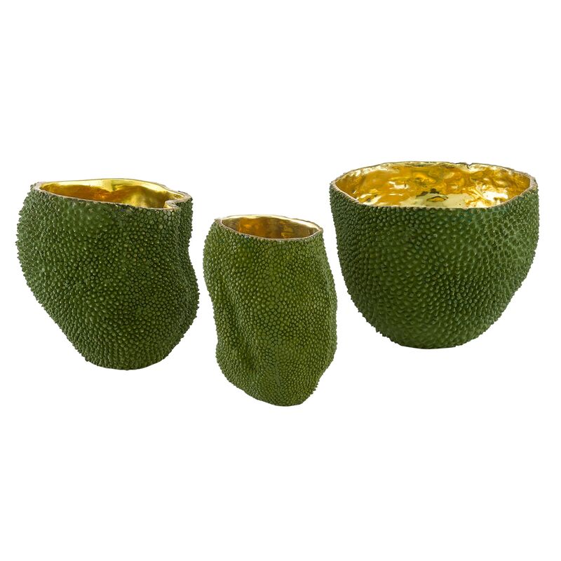 Jackfruit Jackfruit Vase, Green/Gold
