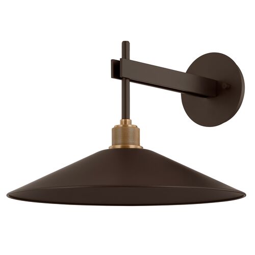 Harac Outdoor Wall Sconce, Patina Brass/Bronze