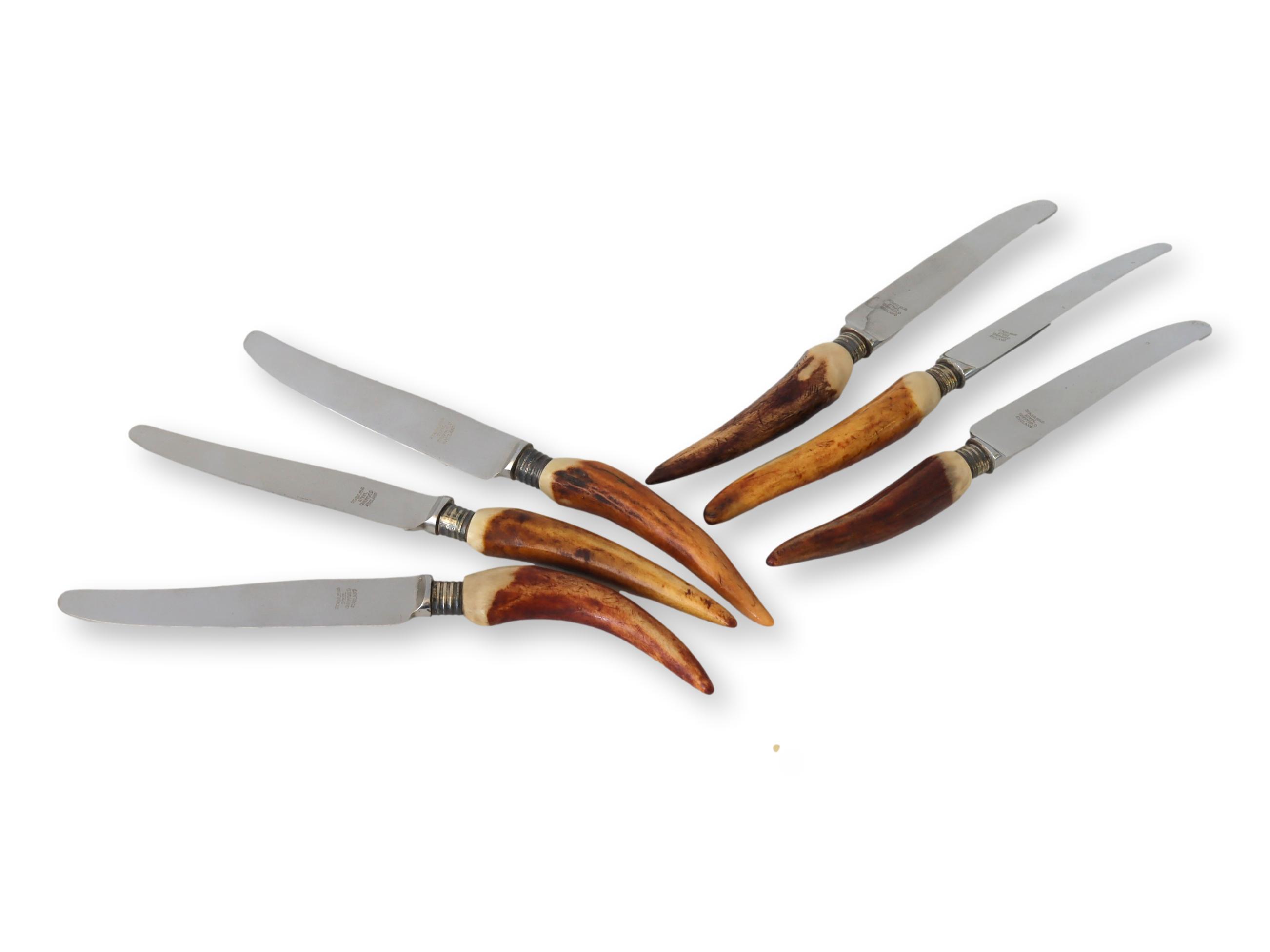 Sheffield & Stag-Horn Butter Knives, s/6~P77673203