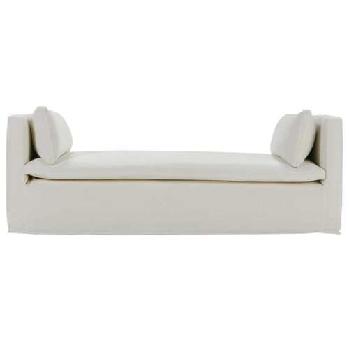 Juniper Slipcover Daybed, Chalk White Linen