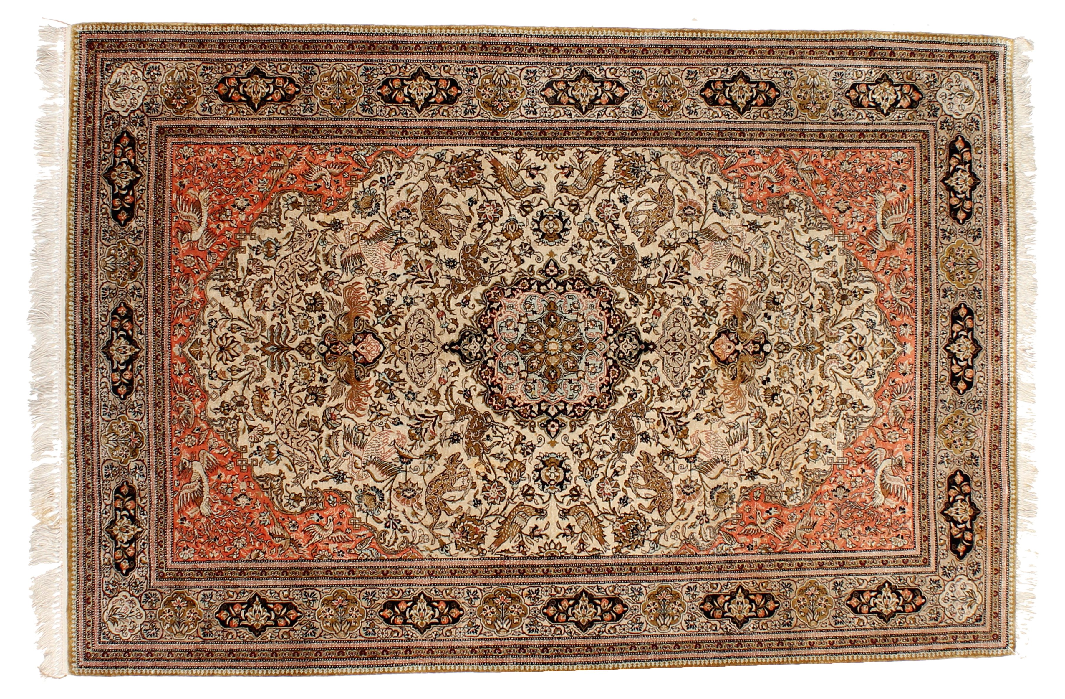 Persian Silk Ghom Rug, 4'9" x 7'~P77123420