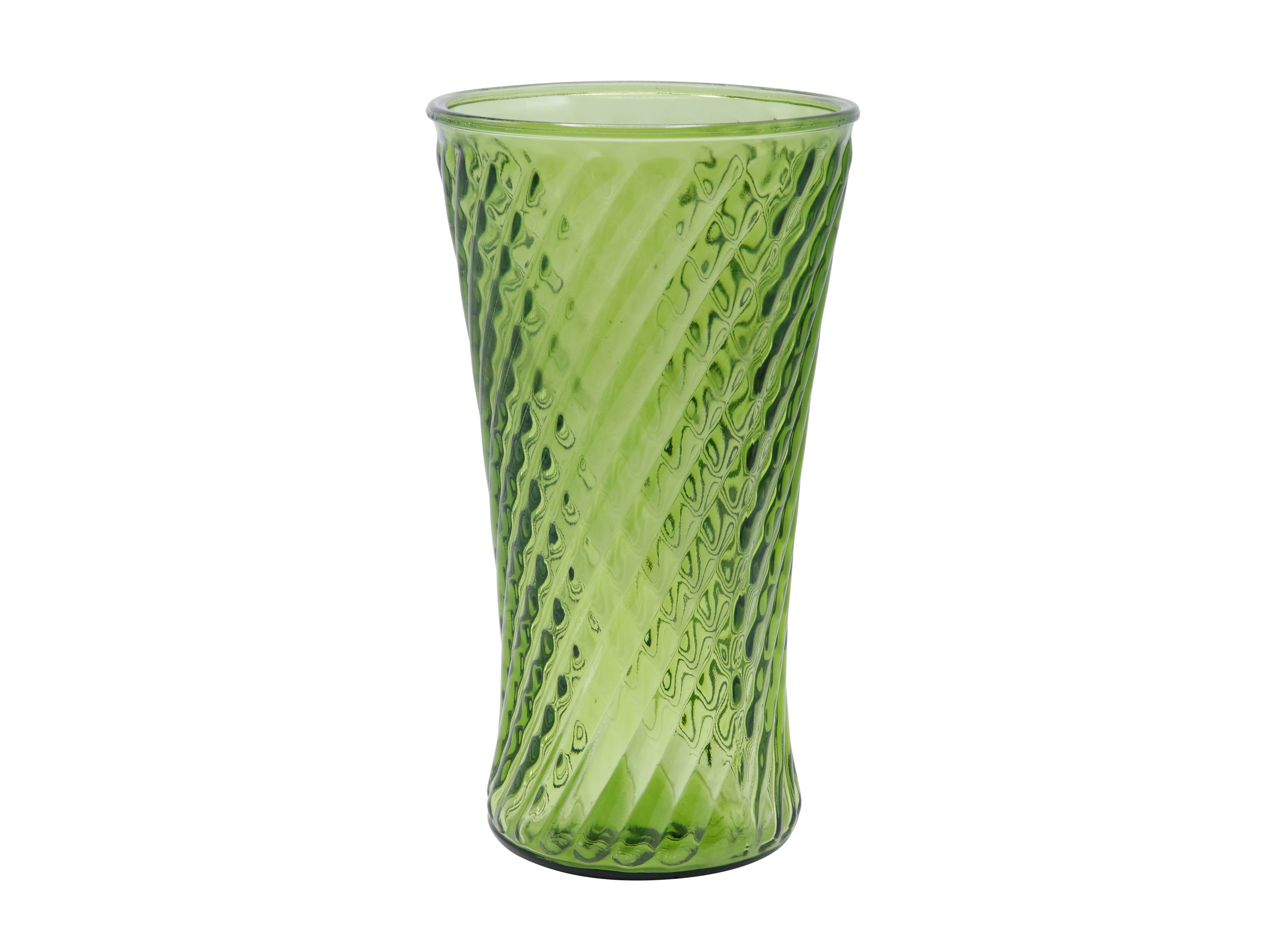 Pressed Green Glass Vase~P77589317