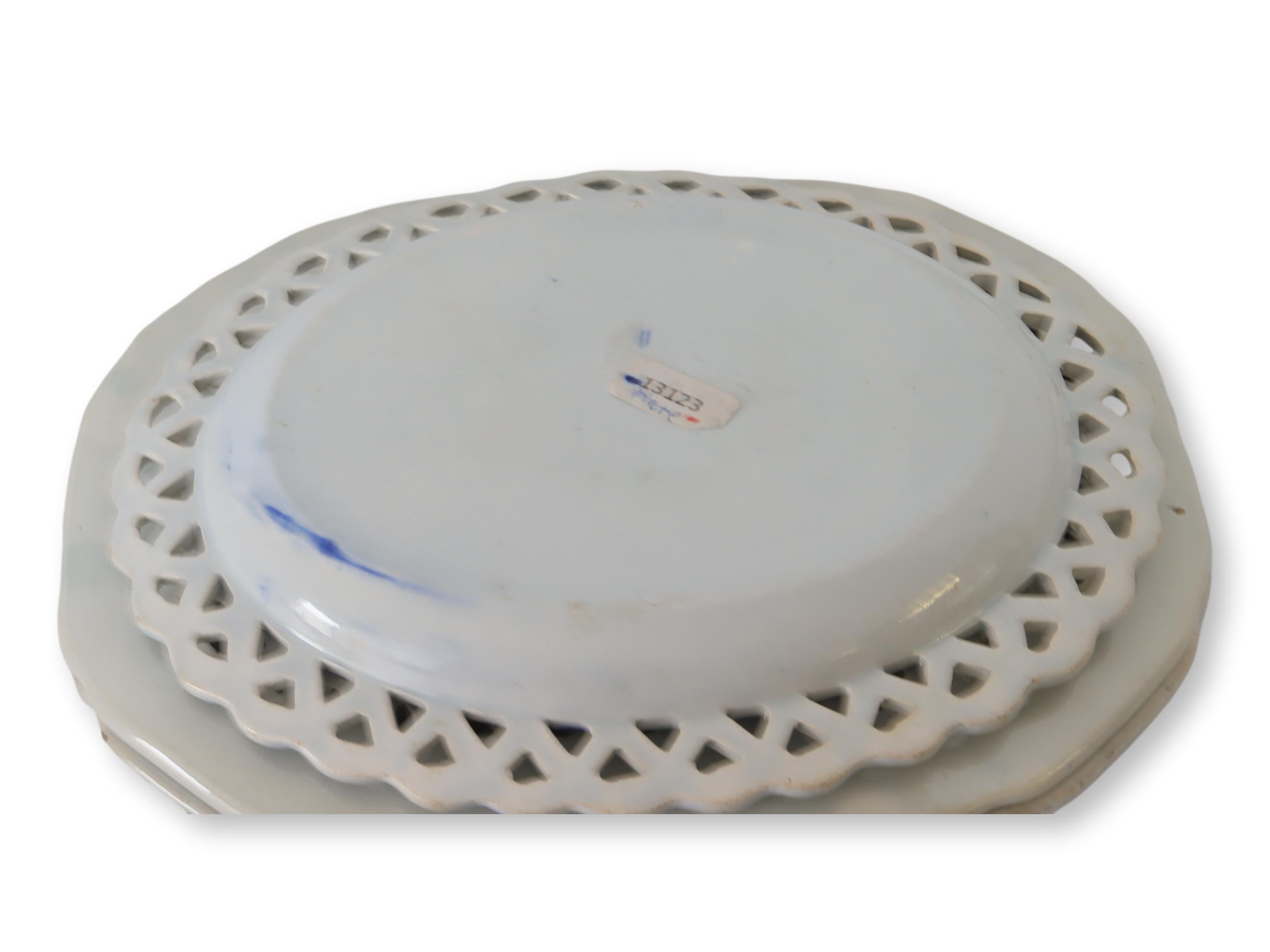 1860s English Pearlware Willow Platter~P77671881