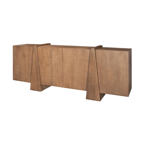 Eula 4-Door Wood Sideboard, Medium Brown Eula 4-Door Wood Sideboard, Medium Brown