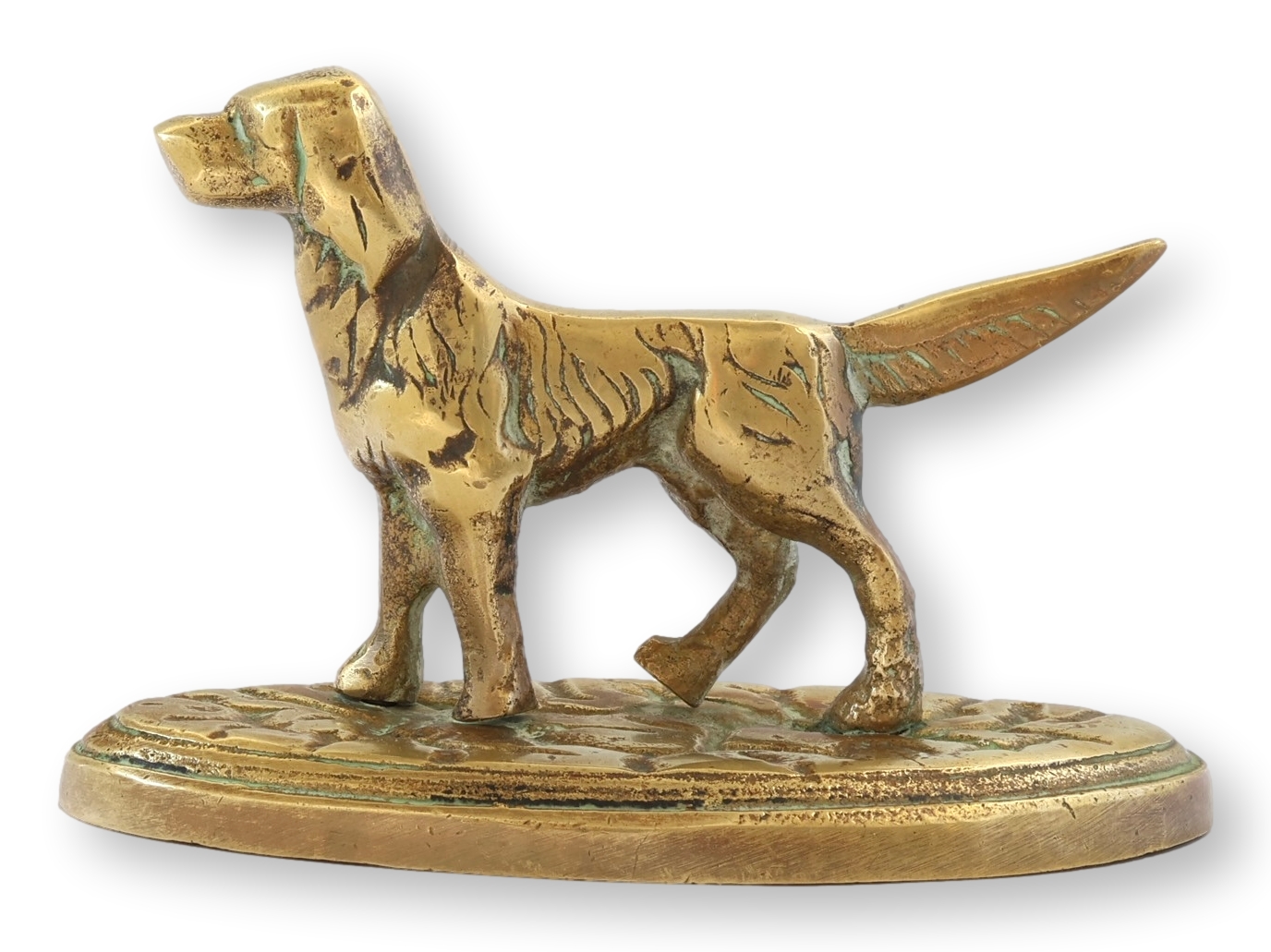 19thC Brass Hunting Spaniel Paperweight~P77717213