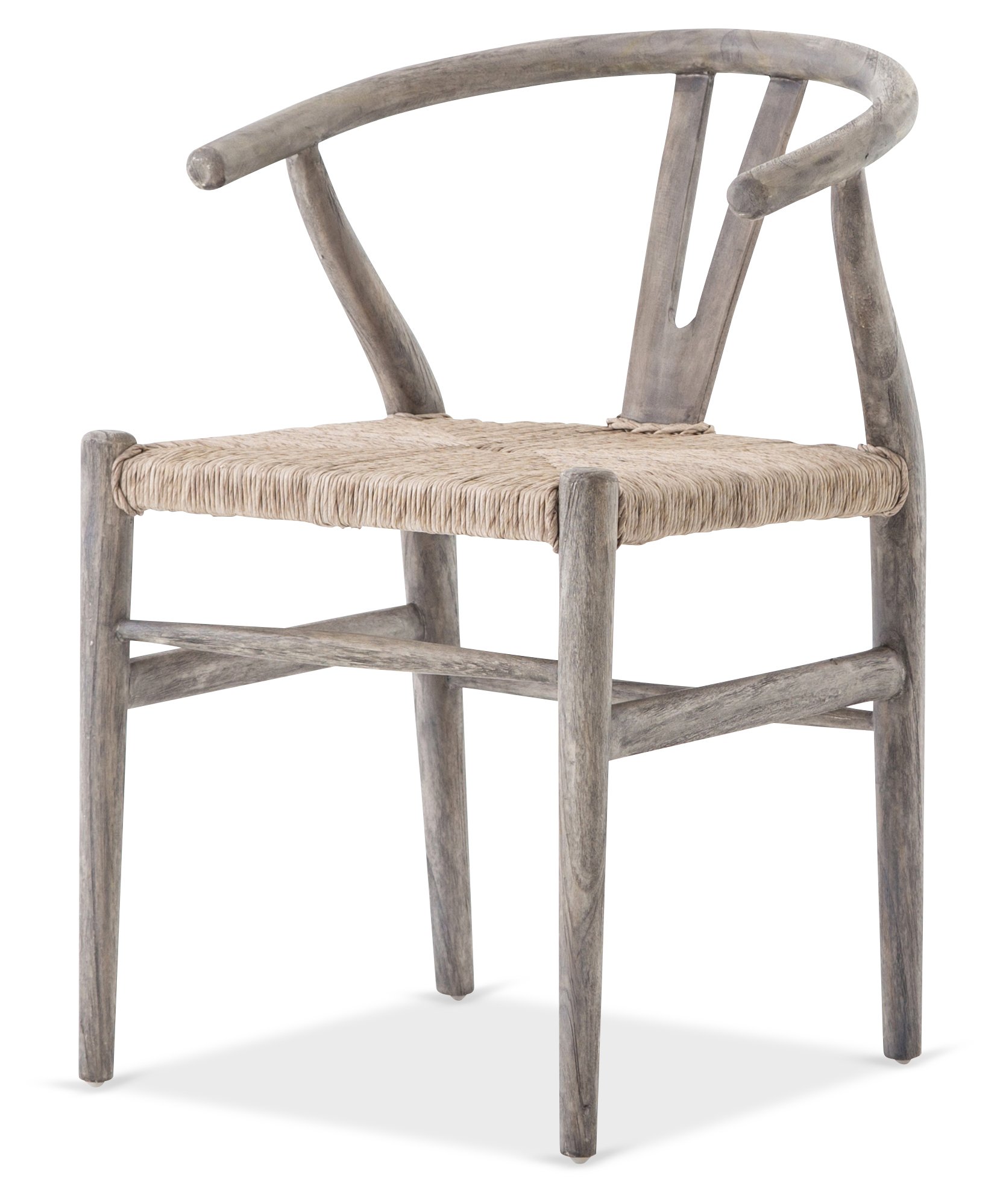 Paxton Teak Outdoor Dining Chair, Weathered Gray