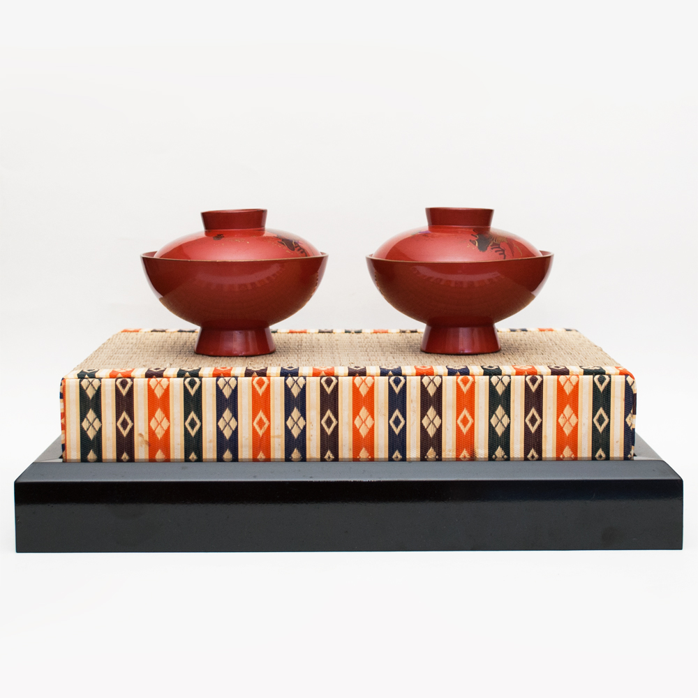 Shōwa Era Japanese Lacquered Wood Bowls~P77560968