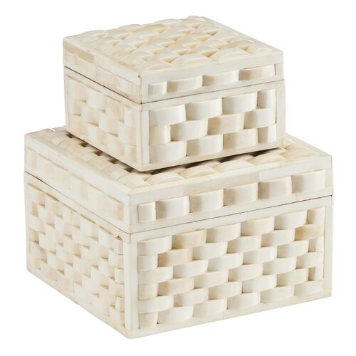 S/2 Felice Boxes, Natural S/2 Felice Boxes, Natural