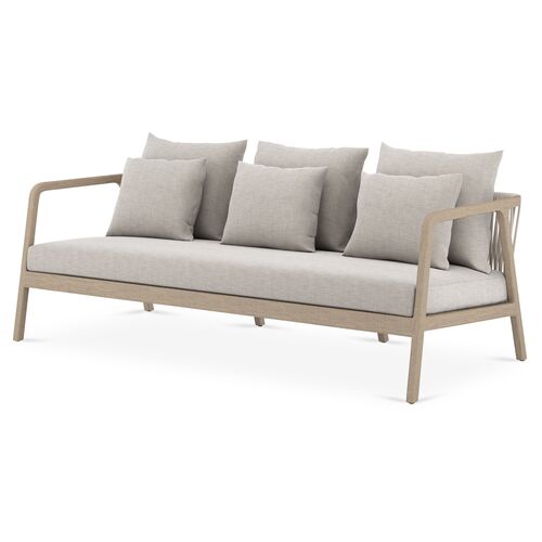 Macy Outdoor Sofa, Washed Brown/Stone Gray~P77593013