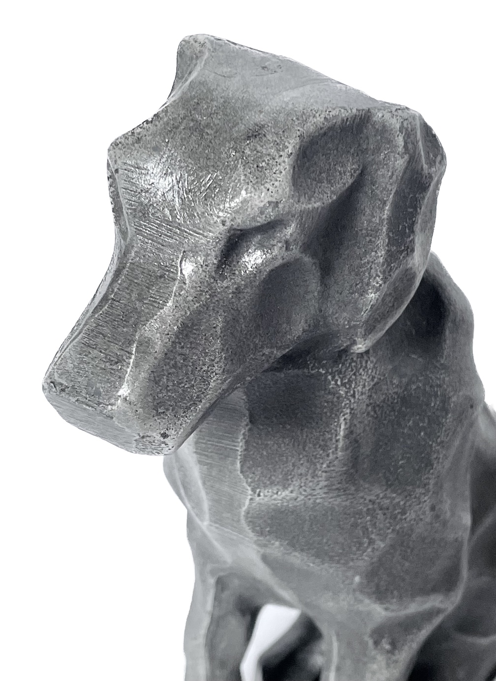 Cast Aluminum Sitting Dog Figurine~P77682551