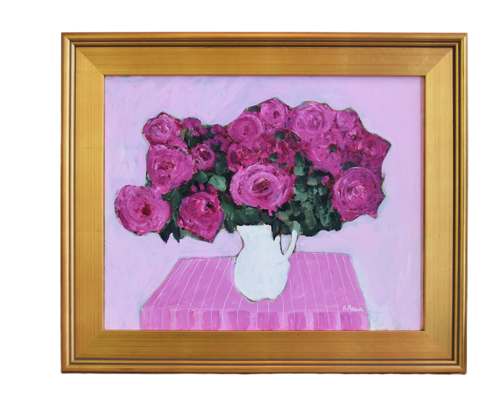 Contemporary Pink Flowers Oil Painting~P77689382