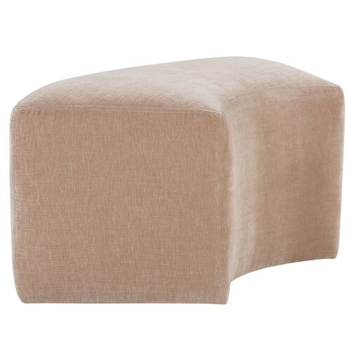 Baker Upholstered Bench, Blush Velvet