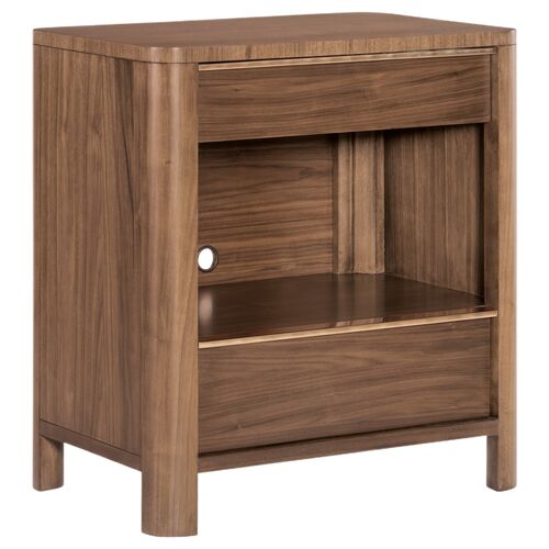 Eleana 2-Drawer Nightstand, Medium Wood