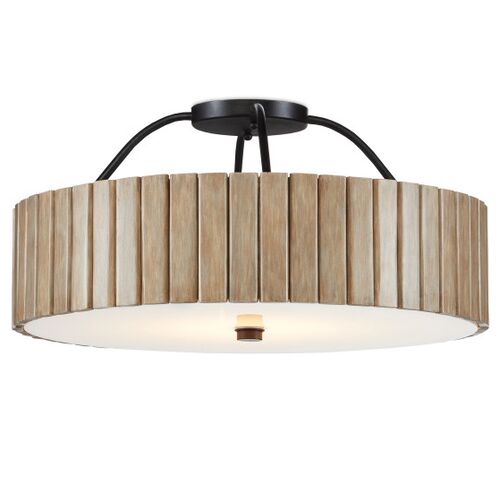 Tetterby Semi Flush Mount, Taupe