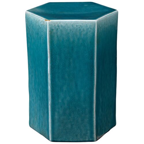 Large Porto Outdoor Side Table, Blue~P45915130