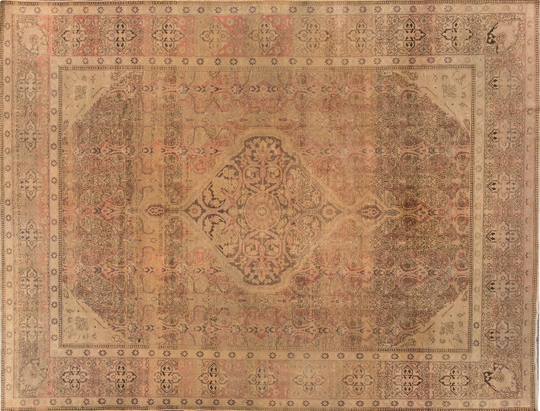 Antique Persian Tabriz Rug, 9'1" x 11'11~P77663772