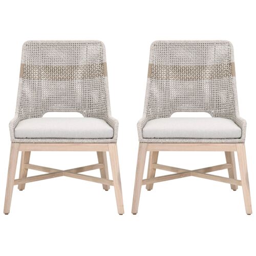 S/2 Arras Outdoor Dining Chairs, Taupe/Natural~P77567424