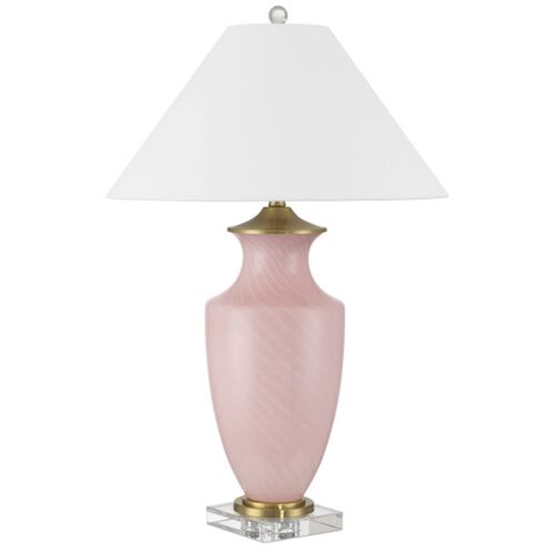 Lucy Glass Table Lamp, Pink
