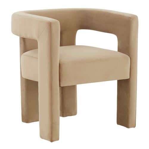 Gentry Contemporary Velvet Accent Chair