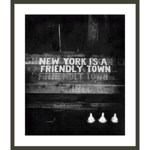 [New York Is a Friendly Town] by Weegee Framed Print