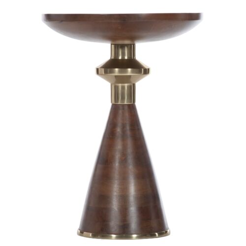 Melange Claire Accent Table, Brown