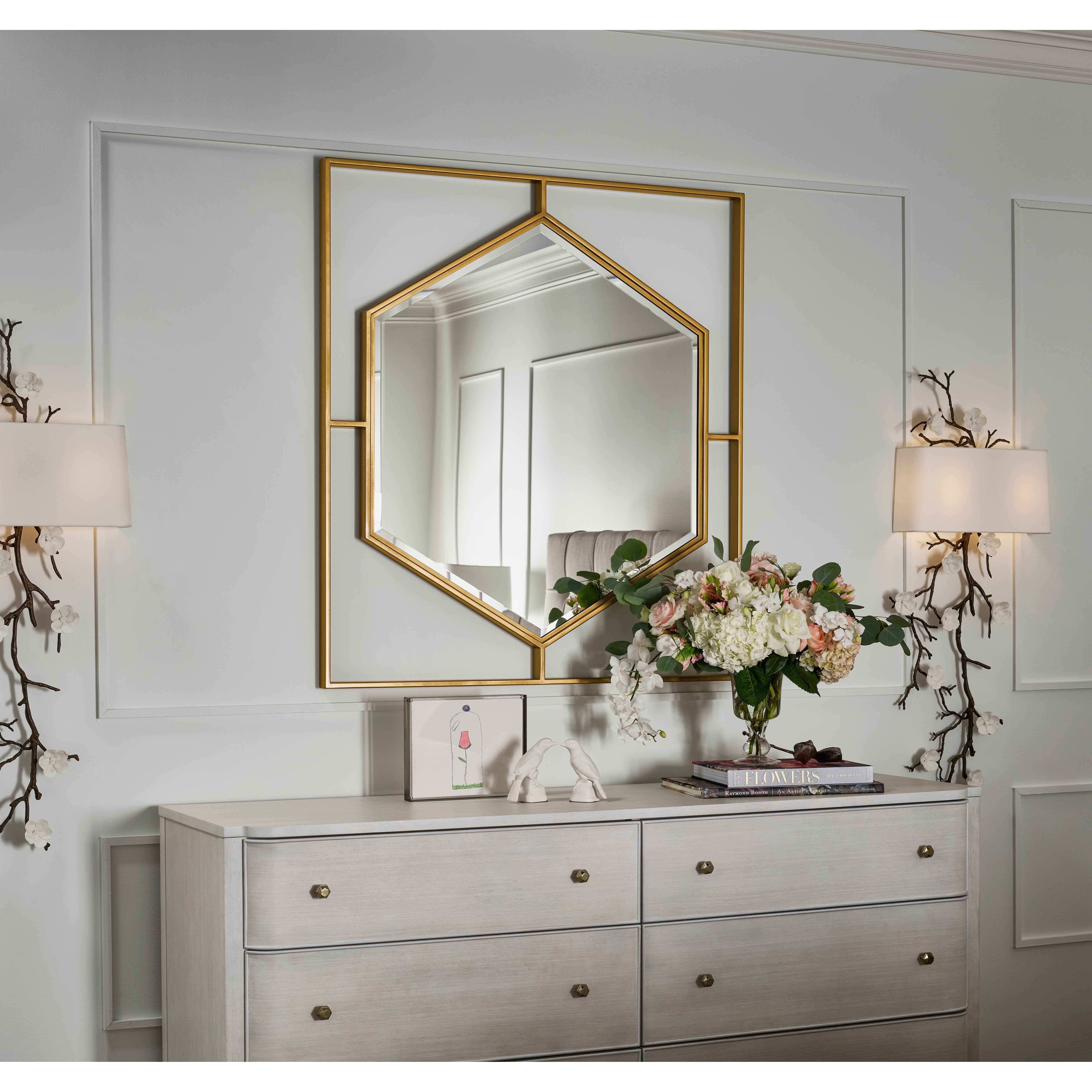 スミスsmith LOVE JOY BROWN (GOLD MIRROR) Love Joy Bliss Wall Mirror | One Kings Lane