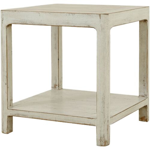 Evania Side Table, Antique Off-White Evania Side Table, Antique Off-White