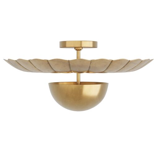 Teresa Brass Flush Mount, Gold