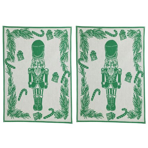 S/2 Strofinaccio Nutcracker Dish Towels