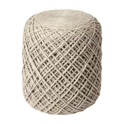 Chandler Handwoven Wool Pouf Chandler Handwoven Wool Pouf