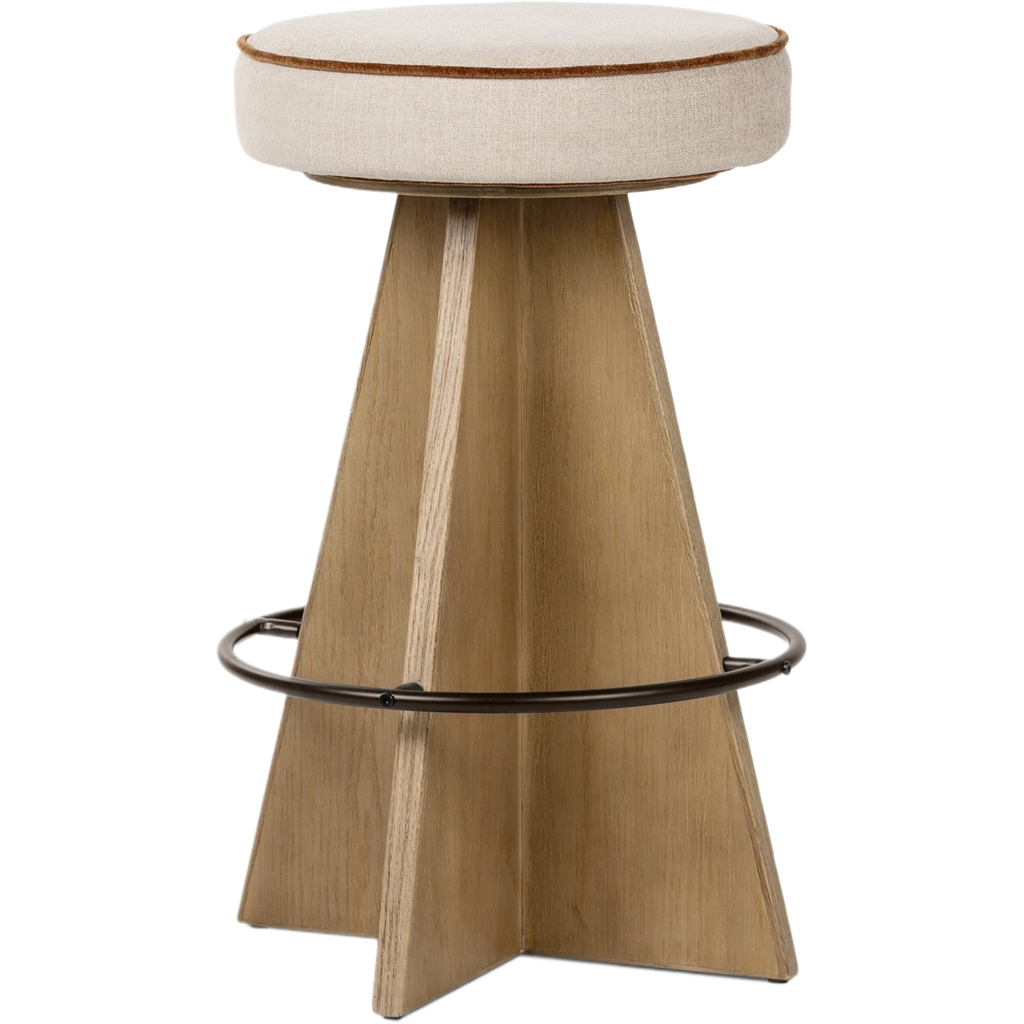 Solmere Swivel Bar Stool, Harbor Sand