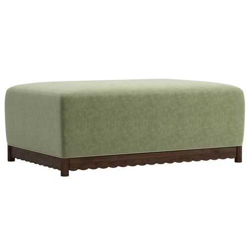 Steven Rectangular Scalloped Performance Chenille Coffee Table Ottoman Steven Rectangular Scalloped Performance Chenille Coffee Table Ottoman