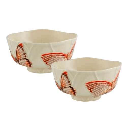 S/2 "Cloudy Butterflies" By Cláudia Schiffer Cereal bowls, Multi