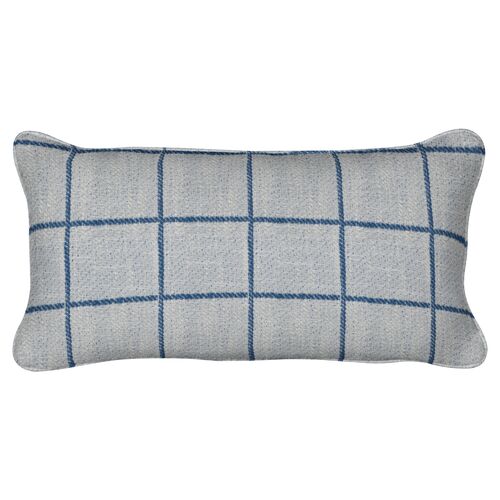 Capetown 12x21 Lumbar Pillow, Cobalt Windowpane~P77655893