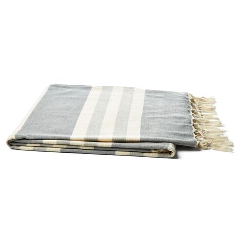 Madeline Striped Throw, Gray~P76482675