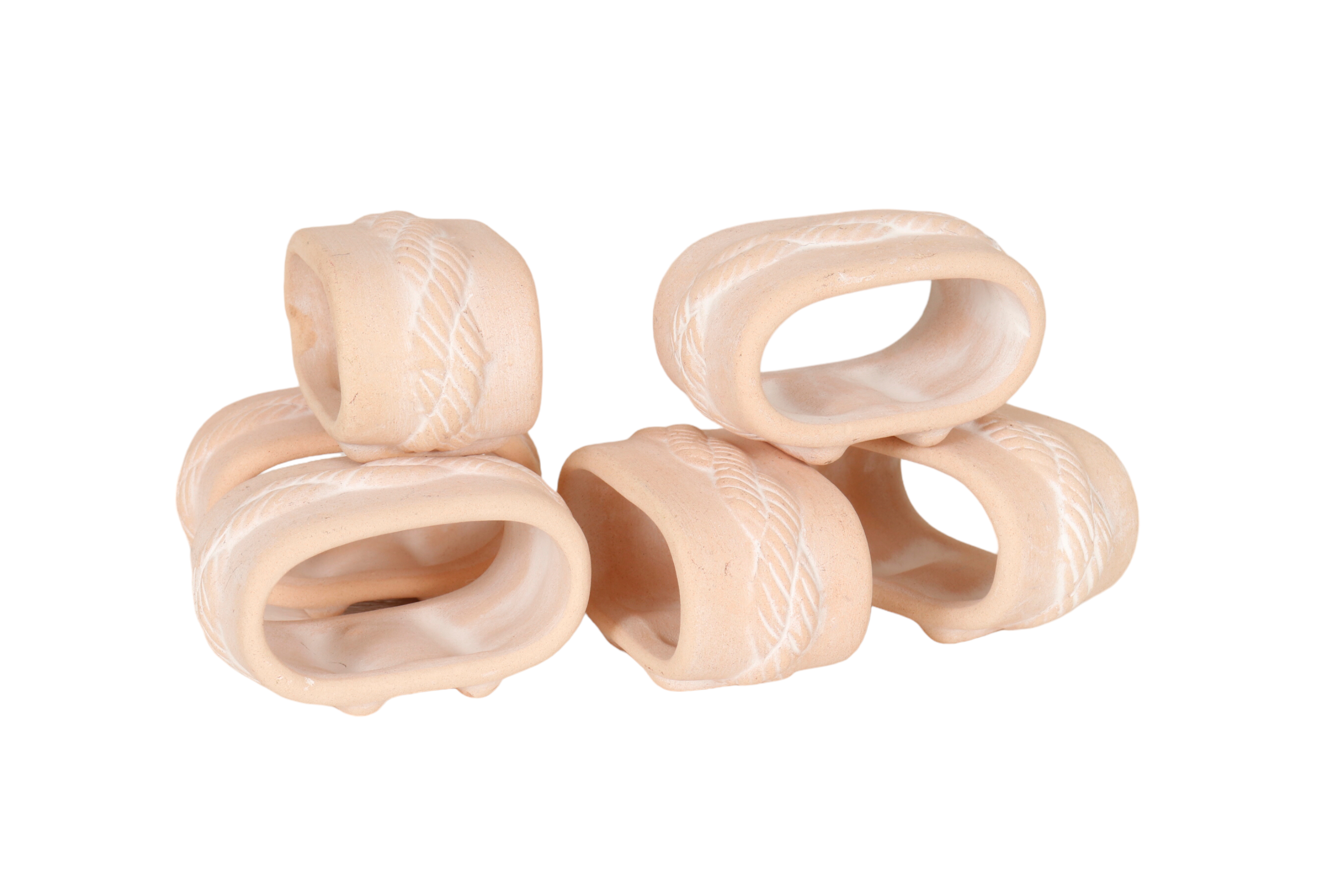 Coastal Ceramic Napkin Rings - Set of 6~P77686843