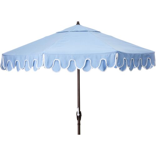 Phoebe Scallop Patio Umbrella, Light Blue~P77572086
