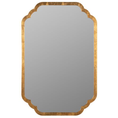 Cara Wall Mirror, Gold Leaf~P77634553
