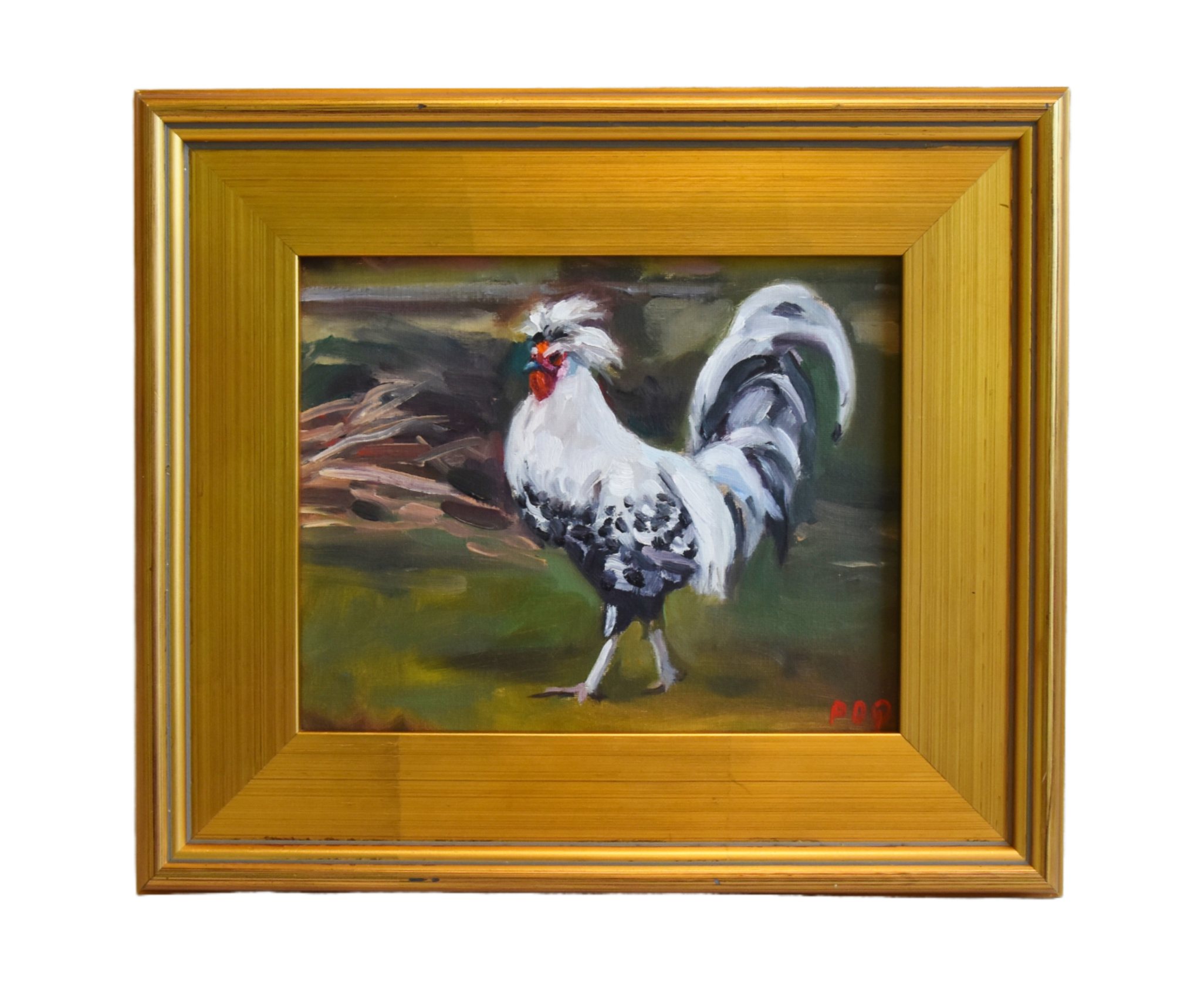 Farmhouse Chicken Hen Rooster Painting~P77683044