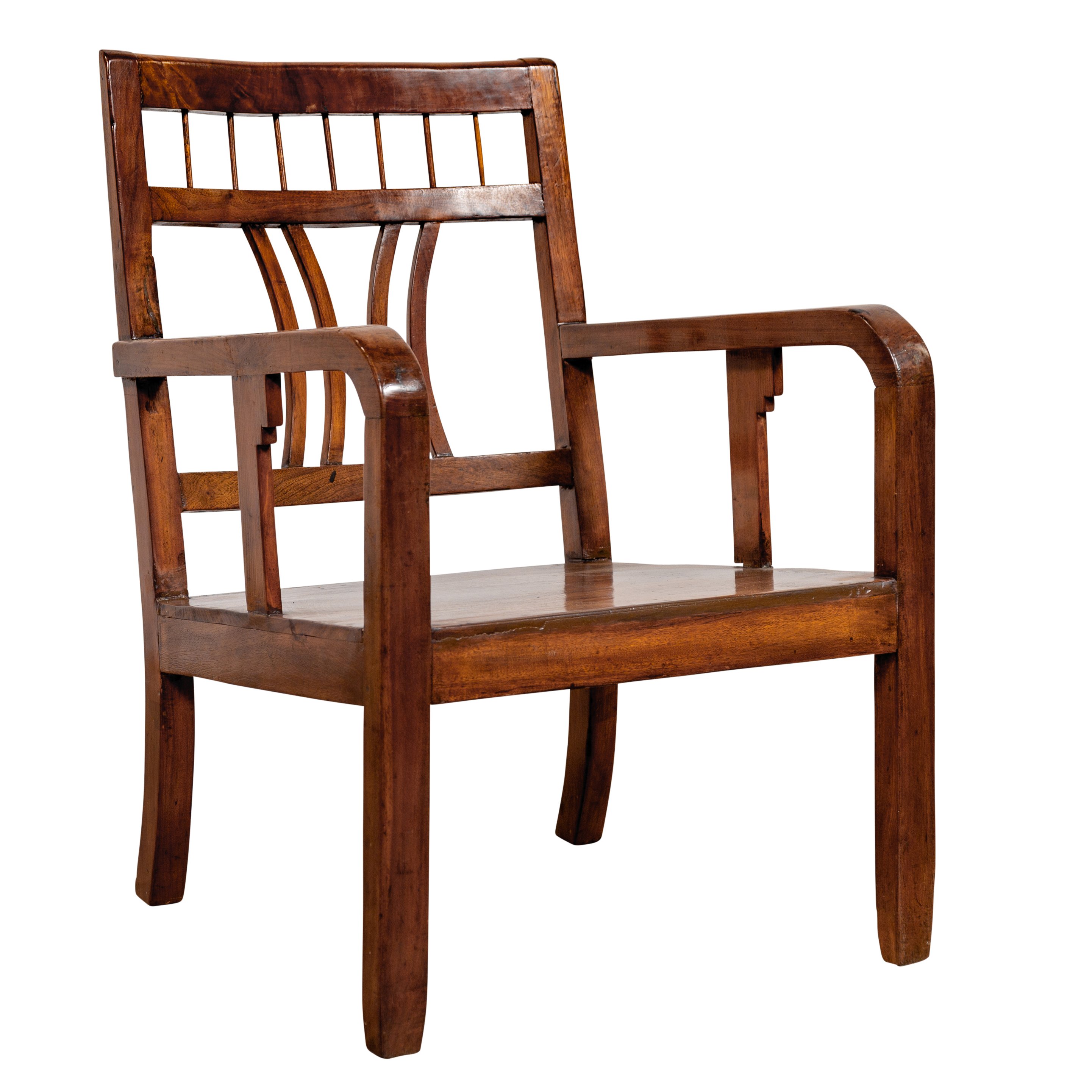 Chinese Art Deco Style Elmwood Armchair~P77555318