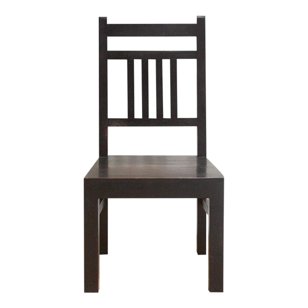 Large Vintage Ebonized Hardwood Chair~P77686994