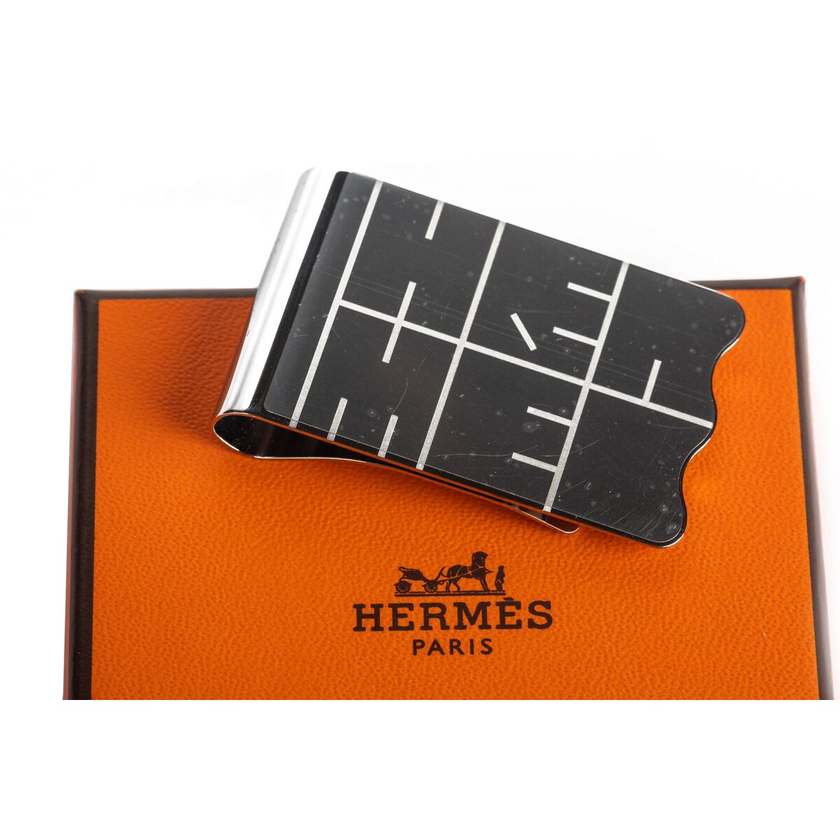 Hermes BNIB Palladium Money Clip