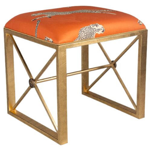 Medallion Single Leaping Cheetah Bench Medallion Single Leaping Cheetah Bench