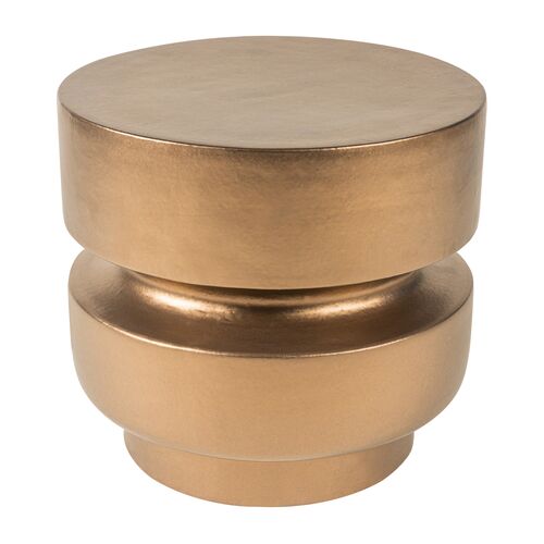 Nolan Outdoor Ceramic Accent Table, Gold~P77650402