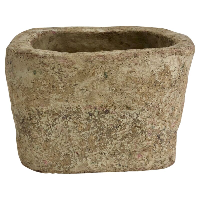 Handcrafted Papier-Mâché Square Bowl